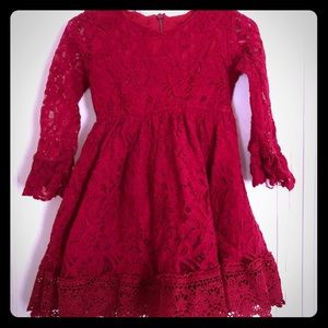Red Lace Holiday Dress
